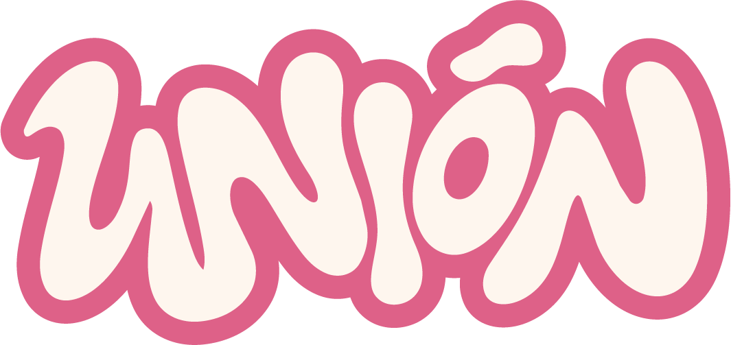UNIÓN outlined cream and pink lockup