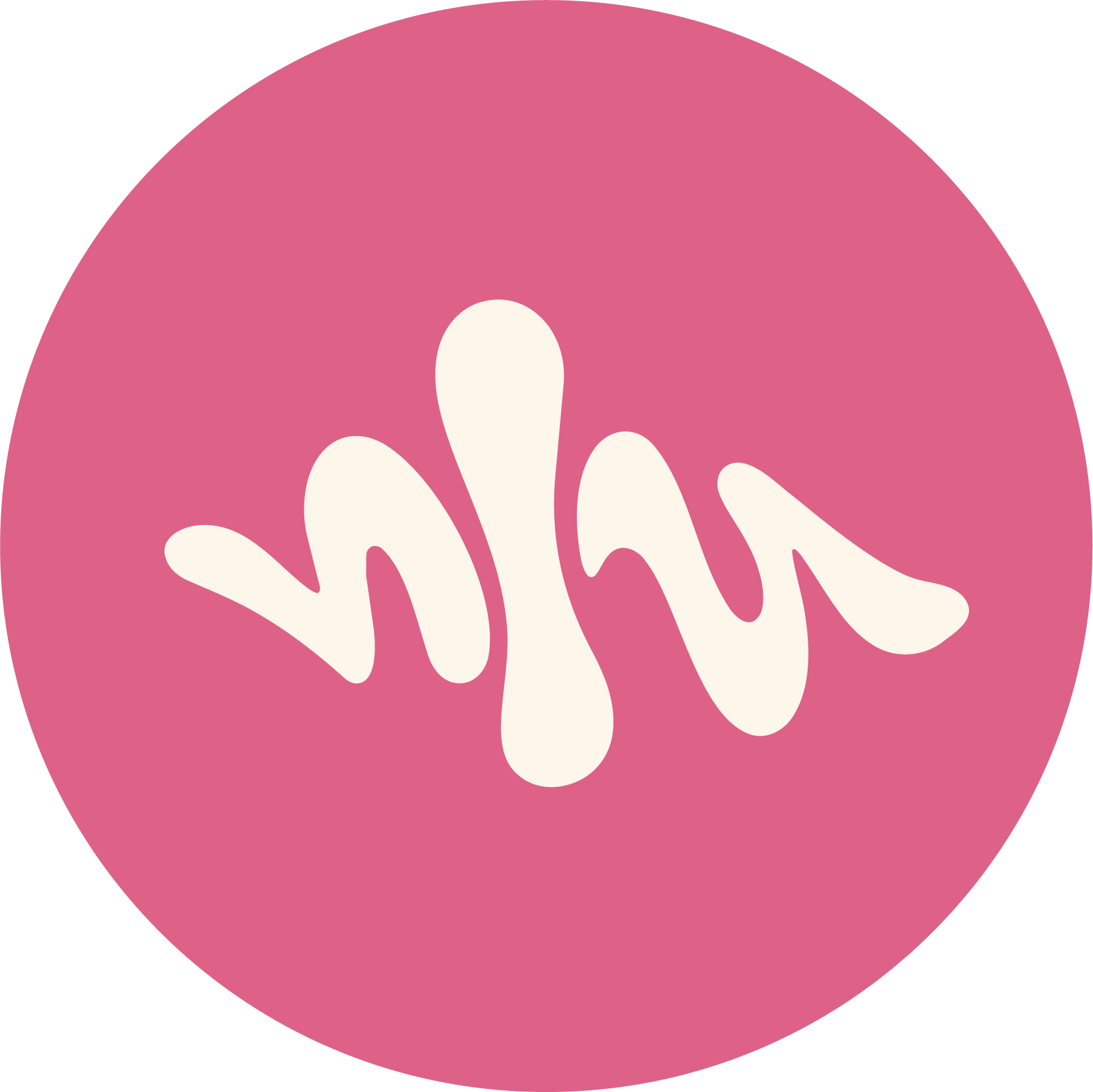 Icon, cream on pink