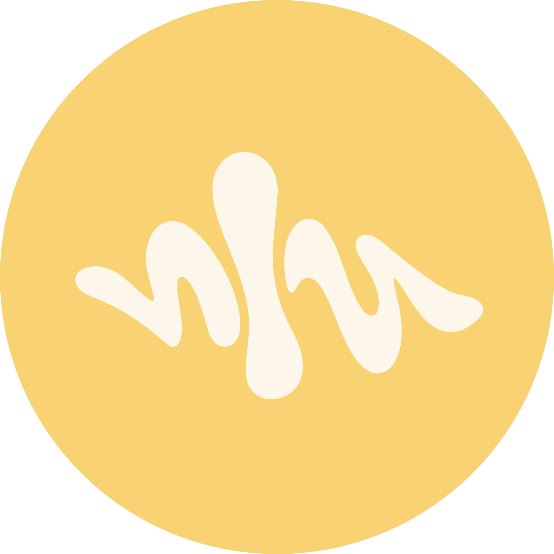 Icon, cream on yellow