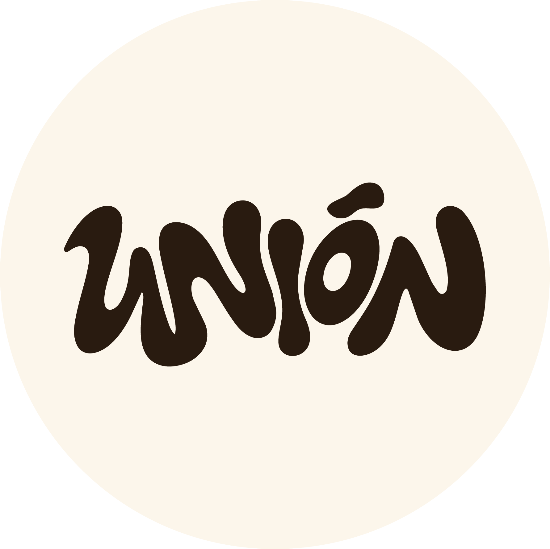 Wordmark, black on cream