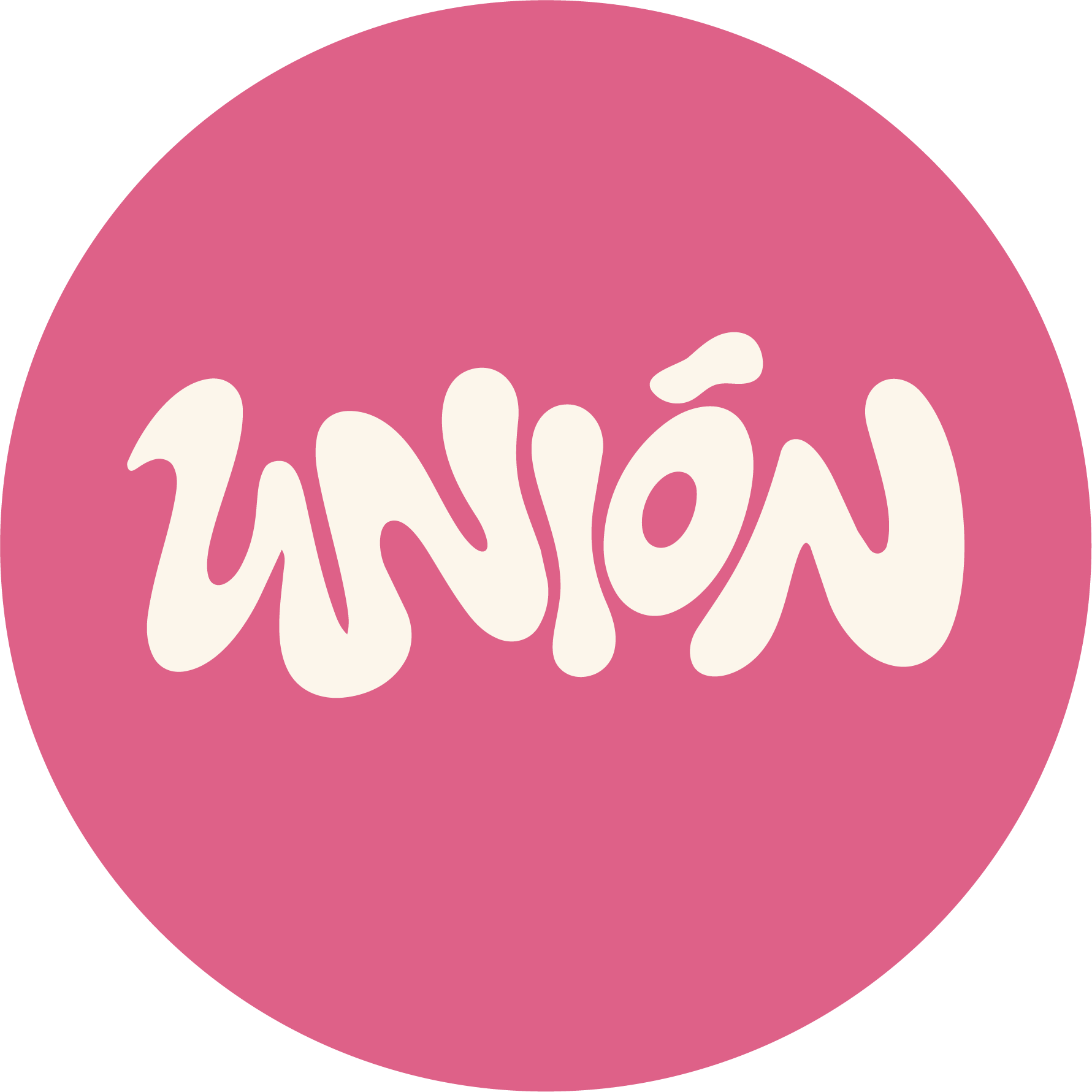 UNIÓN wordmark on pink, as a profile picture