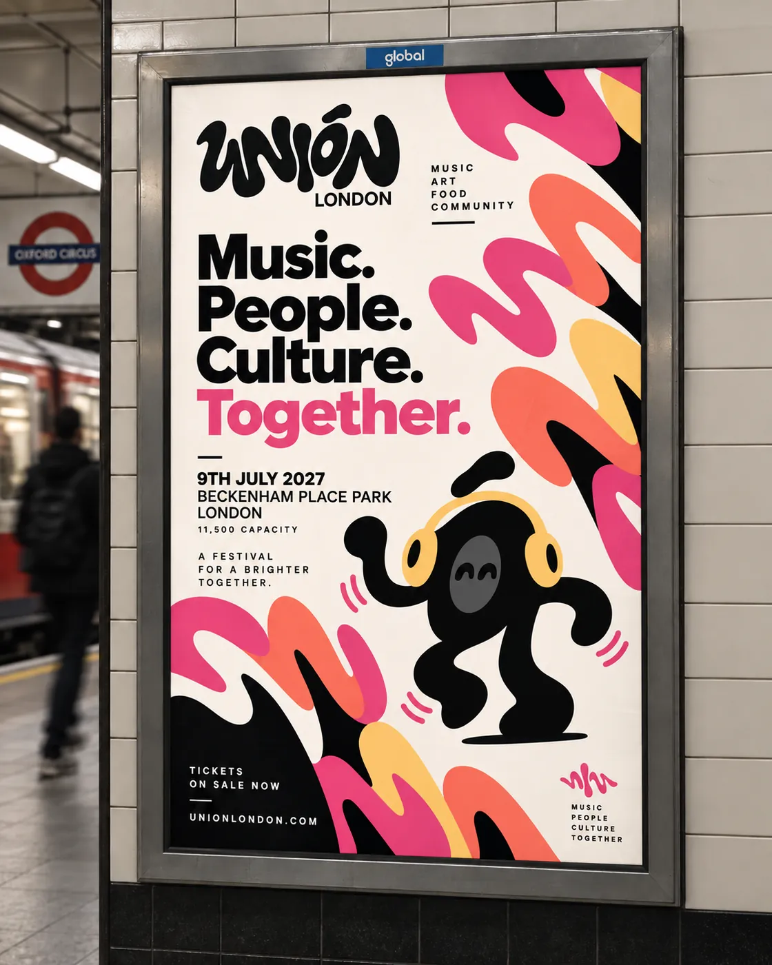 Underground, brand poster mockup