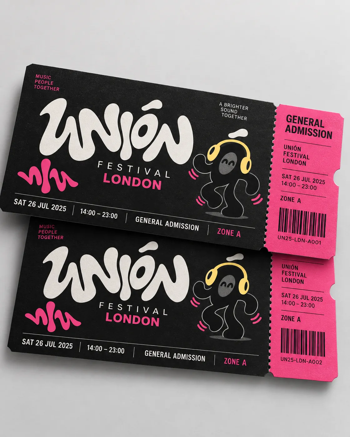 Tickets, black mockup