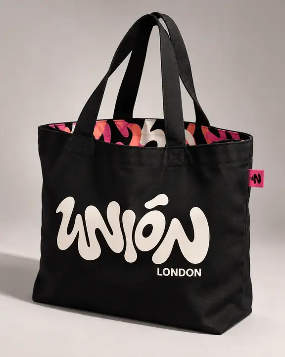 UNIÓN tote bag, pattern all over